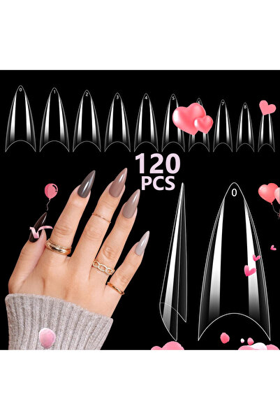 Choice 120 قطعة من أطراف الأظافر القصيرة البيضاء، أطراف أظافر قصيرة ناعمة من ...