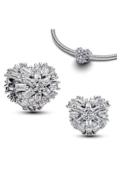 Choice أقراط متدلية على شكل ندفة ثلجية من الفضة الإسترليني عيار 925 الأصلية م...