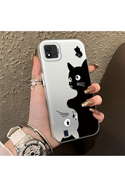 Hontinga حافظة متوافقة مع هاتف Realme C20/C20A، حافظة هاتف صلبة مضادة للسقوط ...