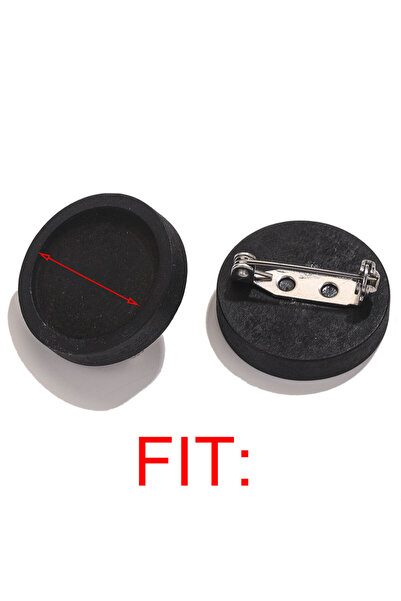 Choice قاعدة بروش خشبية سوداء فارغة مقاس 40 مم، 10 قطع/مجموعة، مقاسات 20، 25،...