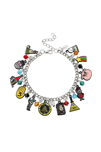 Choice سوار جرافيتي فولز مزين بتعليقات، هدية مثالية لمحبي التنكر، إكسسوار للبنات، هدية رائعة لعيد الميلاد