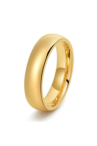 Choice خواتم زفاف من الذهب والتنغستن كاربايد مقاس 6 مم للنساء والرجال، بتصميم كلاسيكي مريح، وقاعدة مقببة بسيطة.