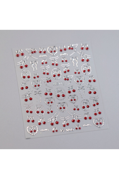 Choice قطعة واحدة من ملصقات فن الأظافر ثلاثية الأبعاد ذاتية اللصق، بتصميم فواكه طازجة حلوة: فراولة، كرز، فيونكة، قلب، ليمون.