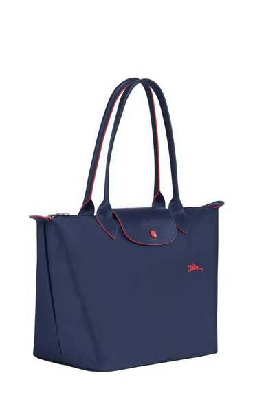 Generic Longchamp Medium Navy Blue Shoulder Strap Women's 70th Anniversary Fa...