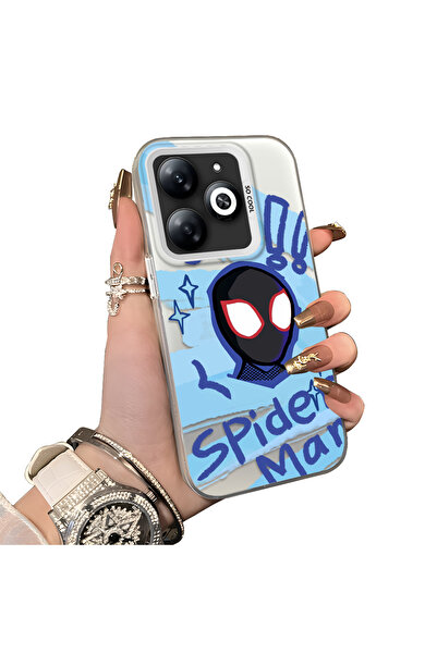 ucuc حافظة حماية سبايدرمان من السيليكون المتوافقة مع هاتف Infinix Hot 40i ذات...