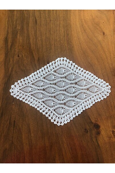 MOR TIRTIL EL İŞİ DANTEL SEHPA TEPSİ ÖRTÜSÜ ÇEYİZLİK HEDİYELİK VİNTAGE NOSTALJİK