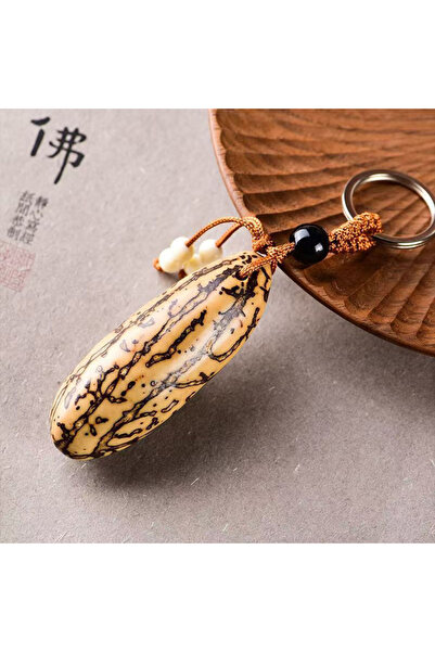 Choice 3-5cm wooden Thousand eyed Bodhi Seed Keychain Men Women Natural High Quality Attracts Wealth 3-5cm