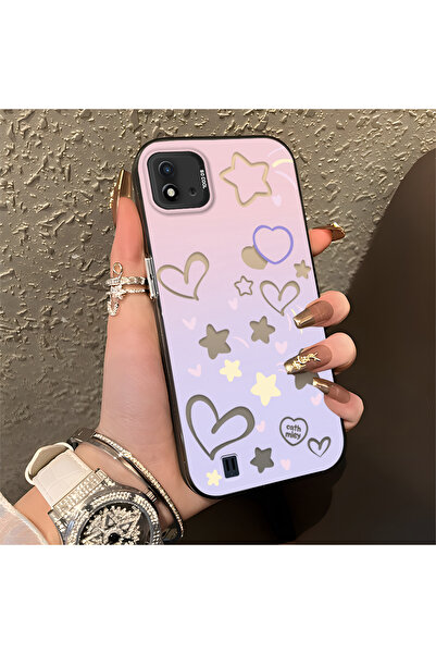 ucuc حافظة متوافقة مع هاتف Realme C20/C20A من السيليكون بحافة أكريليك وواقي خلفي