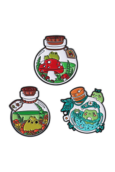 Choice دبوس مينا QHXZ4255B لحماية الأرض، دبوس على شكل ضفدع وخنازير وردية، دبو...