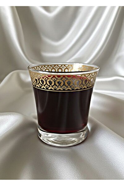 DECOSTYLE Lale Gold 420014 Paşabahçe Azur Water Glass 240Cc Set of 6