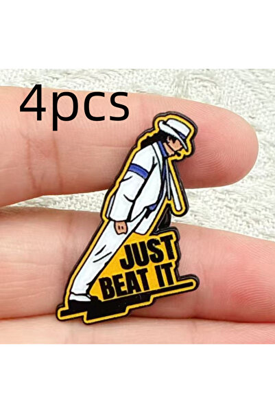 Miniso 4 قطع من دبابيس طية صدر السترة بلون ذهبي فاتح مصفر، دبابيس مايكل جوزيف...