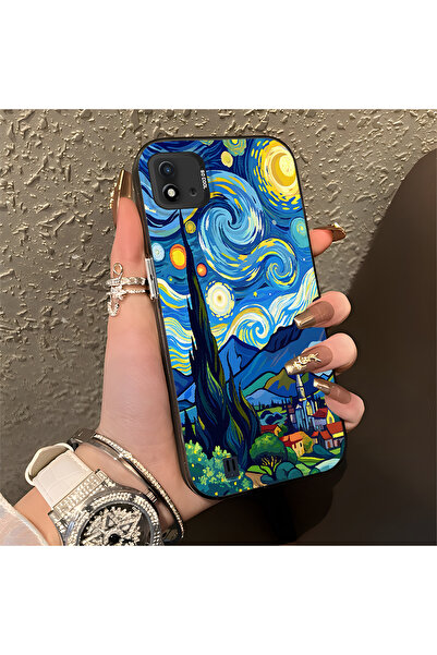 Hontinga حافظة متوافقة مع هاتف Realme C20/C20A، حافظة هاتف صلبة مضادة للسقوط