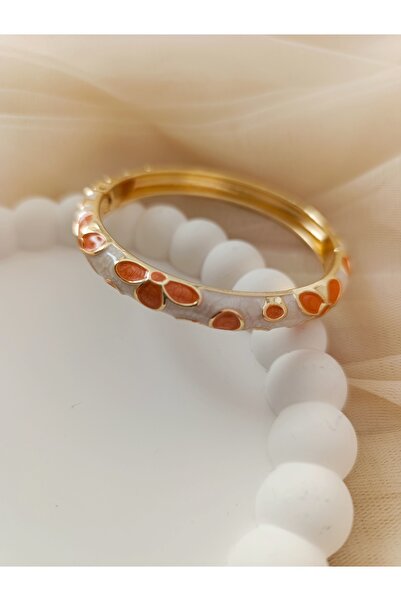 karan jewel Mineli bilezik kelepçe turuncu, kiremit