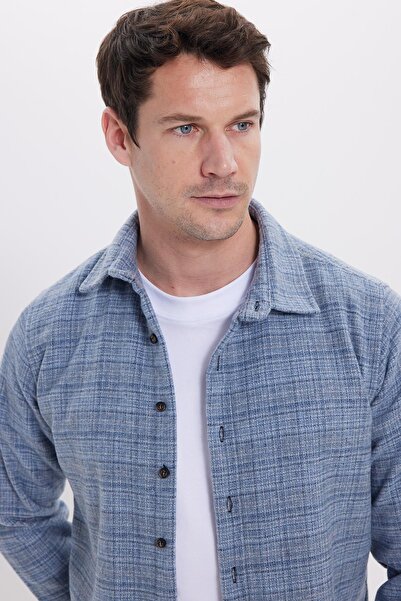 Tudors Men's Slim Fit slim fit checkered winter lumberjack shirt