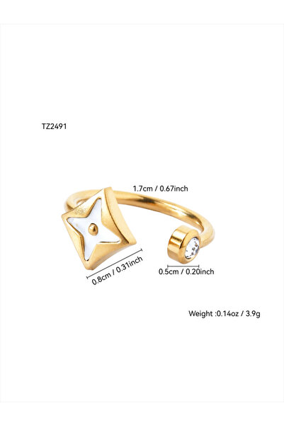 Choice خاتم أبيض قطعة واحدة، تصميم أنيق وراقي، مصنوع من الفولاذ المقاوم للصدأ...