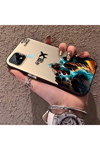 Hontinga حافظة هاتف متوافقة مع هاتف Realme C21، حماية للكاميرا، خريطة الظهر ا...