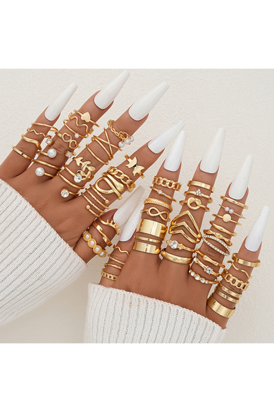 Choice AYA52 Pcs New Fashion Geometric Knuckle Rings Set For Women Boho Butte...