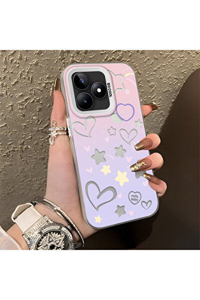 ucuc حافظة متوافقة مع هاتف Realme C51 من السيليكون مع حماية خلفية من الأكريليك