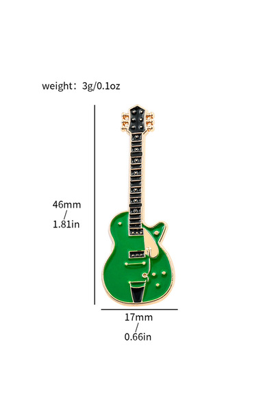 Choice بروش جيتار موسيقي أخضر مرح، دبابيس مينا، دبابيس معدنية، دبابيس على شكل...