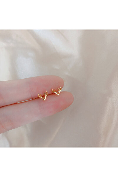 Choice قطعتان من الأقراط الصغيرة الجميلة على شكل قلب وجناح، لون ذهبي، فضة عيا...