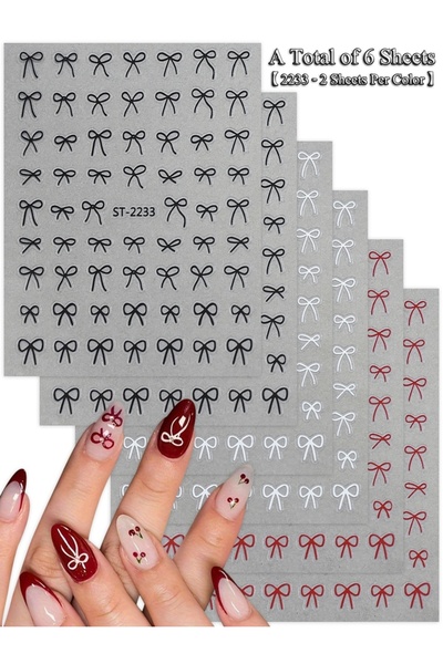 Choice مجموعة من 12 قطعة (6 أوراق) 6/12/18/24/30 ورقة ملصقات أظافر على شكل في...