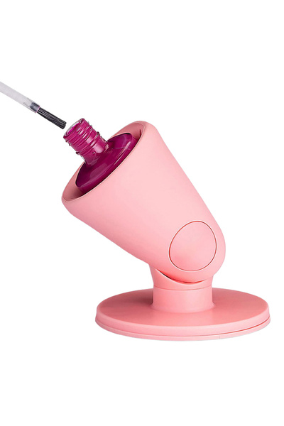 Choice حامل طلاء أظافر سيليكون وردي اللون، حامل زجاجة طلاء أظافر ...