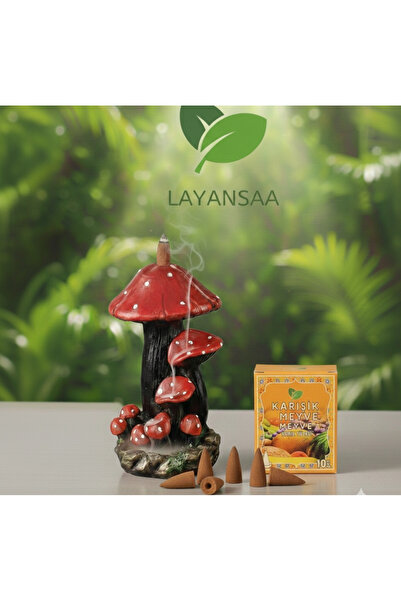 Layansaa Karışık Meyve 10'lu Konik Geri Akış Tütsü