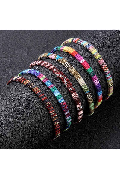 Choice 6Pcs 6Pcs/set random hand rope set with string for men and women an adjustable Bohemian bracelet