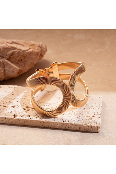 Choice أساور من الفولاذ المقاوم للصدأ بلون ذهبي، 5 قطع، بتصميم بانك، مناسبة ل...