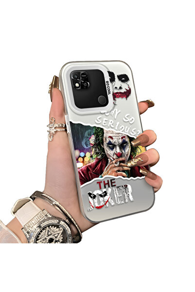 ucuc Xiaomi Redmi 9C Compatible Acrylic Back Silicone Edge Clown Joker Protec...
