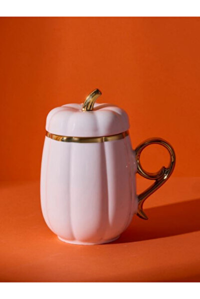 ACAR Tansy Balkabağı Porselen Beyaz Kupa 300 ml