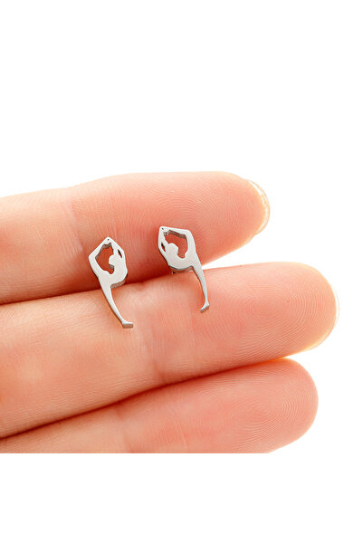 Choice زوج واحد من أقراط الجمباز المصنوعة من الفولاذ المقاوم للصدأ GED728S، مناسبة للراقصات ولاعبات الجمباز.