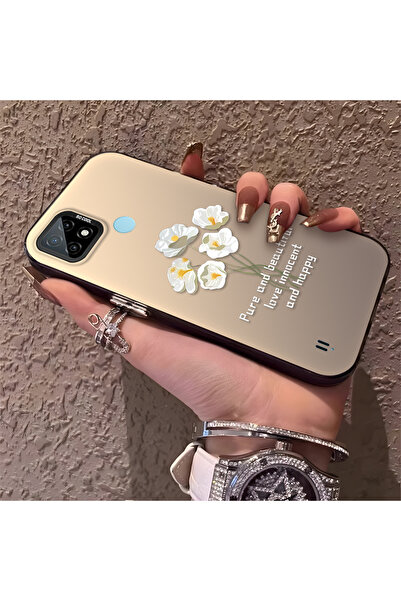 ucuc حافظة واقية من السيليكون المتوافقة مع هاتف Realme C21 ذات حافة أكريليك ب...