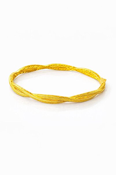 Çgk Çiğdem Gürel Kuyumculuk Altın Tel Örgü Kelepçe Bilezik – Açılır Kilitli Model