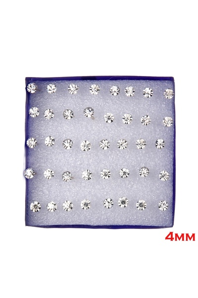 Choice W10460H01 20 Pairs Multicolored Rhinestone Stud Earrings Set For Women...