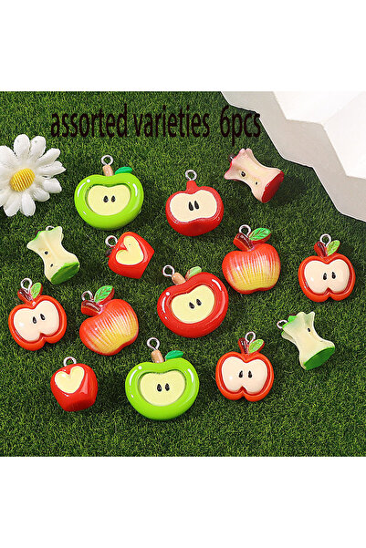 Choice خرز زخرفي متعدد الألوان على شكل قلب، متوفر بأحجام 6/12/24 قطعة، مناسب ...