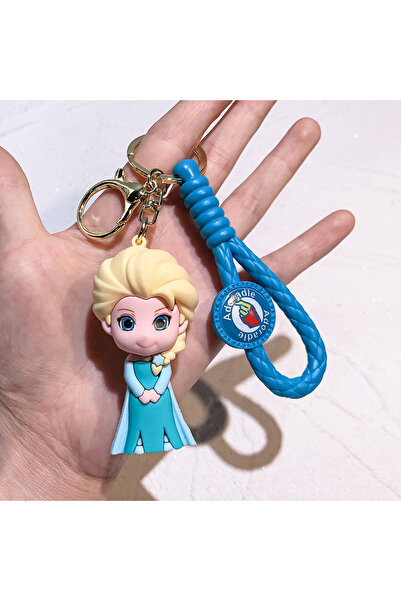 Choice مجموعة سلاسل مفاتيح ديزني فروزن KC4706 - سلاسل مفاتيح على شكل دمى شخصيات إلسا وآنا، وقلادات أميرات لطيفة