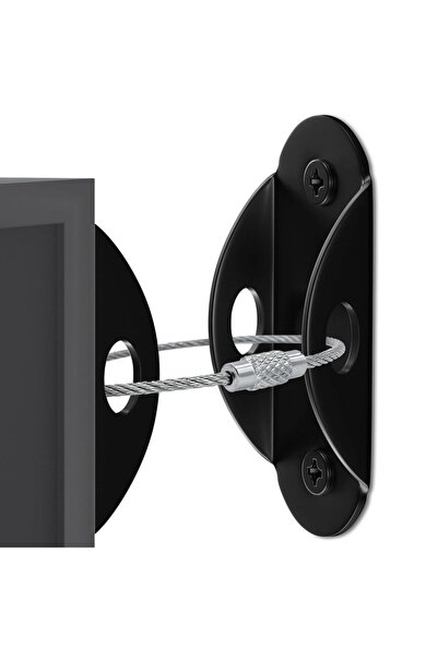 Choice Black 4pcs Furniture Anchors Furniture Straps for Baby Proofing Prevent Falling Anti Tip Earthquake