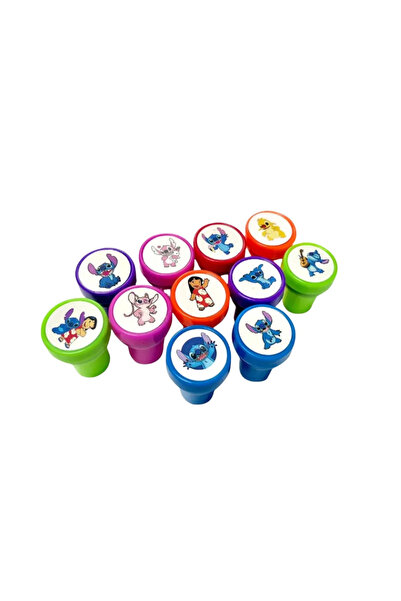 Choice 12 قطعة من طوابع هدايا بتصميم شخصيات ليلو وستيتش الكرتونية، بنمط ستيتش...