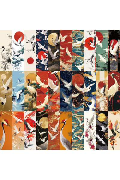 Choice 30pcs 30Pcs Ancient Style Crane Art Bookmarks Set Multi-Color Decorati...