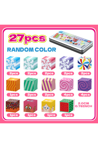Choice 27pcs 27PCS Candy Castle Magnetic Building Blocks, Magnetic Tiles Buil...