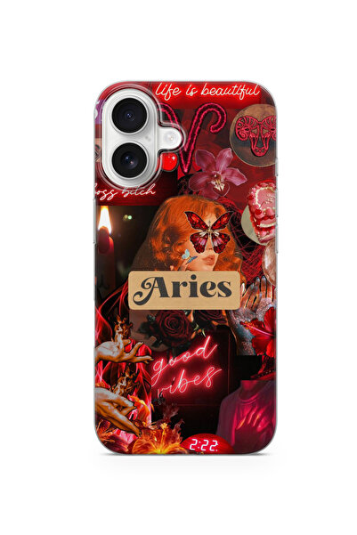 lelia حافظة هاتف شفافة متوافقة مع آيفون 16 مطبوع |   المجموعة: زودياك ميوز سي...