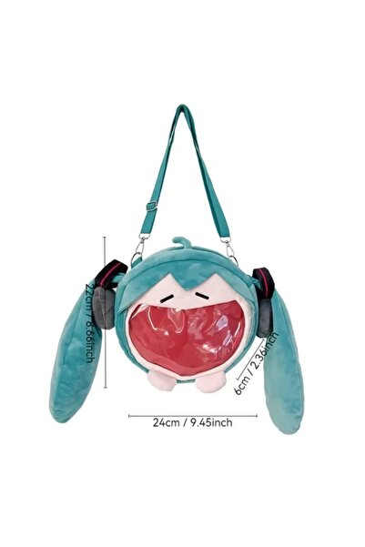 BANDAI bag Hatsune Shoulder Bag New Backpack Cute Anime Girl Plush Cartoon Kawaii Knapsack Student Bag Pack