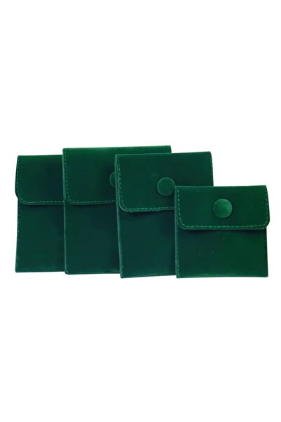 Choice 7x7 Dark Green 10Pcs 10Pcs/Pack Jewelry Bag Velvet Pouch Button Bag Thickened and Delicate Velvet Ri