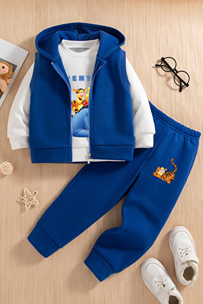 ADABEBEK Premium Cute Character Printed Vest Set 3-Piece Bottom and Top Baby ...