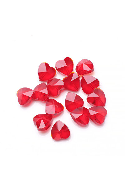 Choice11 20 قطعة من خرز الكريستال النمساوي الأحمر على شكل قلب، مقاس 14 مم، مع...