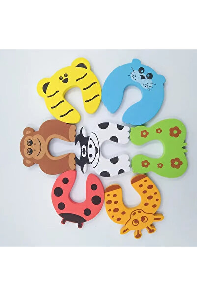 Choice Random color-7pcs 1/7pcs Baby Safety Door Stopper Anti-pinch Hand Cartoon Animal Door Block Thick Ch