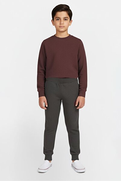 Puma بنطال رياضي خارجي للأطفال الصغار من ماركة ملابس رياضية تحمل شعار العلامة التجارية، لون فحمي