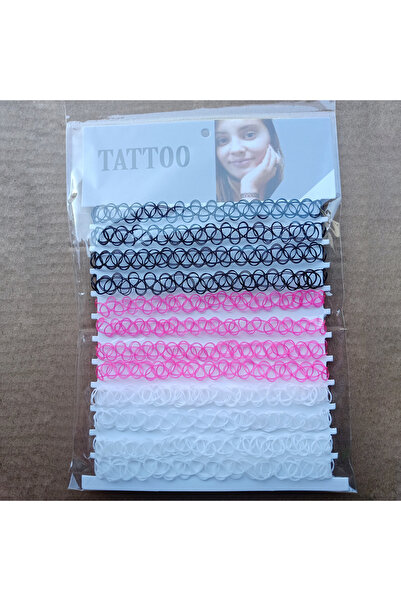 Choice مجموعة من 12 قطعة من قلادات خيوط السمك الملونة ذات الطابع العتيق - ألو...