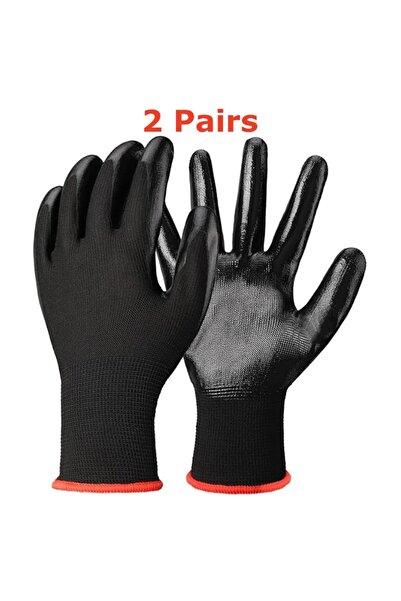 Choice قفازات عمل آمنة مطلية بالنتريل، مقاس واحد، NBK080، عبوتان (20 قطعة)، ق...